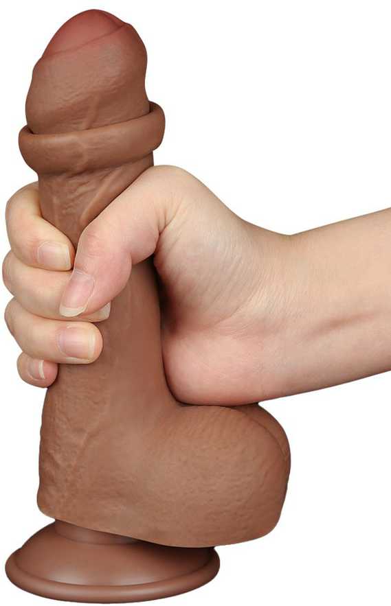 LOVETOY 7 colių slankioji oda, dviejų sluoksnių Dong Brown