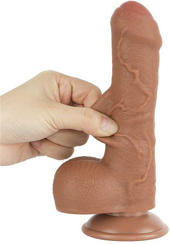 LOVETOY 7 colių slankioji oda, dviejų sluoksnių Dong Brown