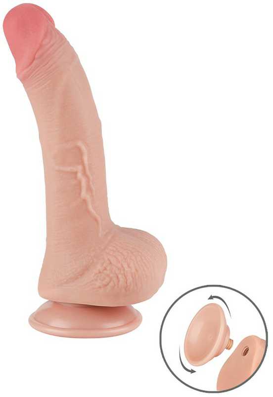 LoveToy 7,5 colio slankiojančios odos dvisluoksnis Dong minkštimas