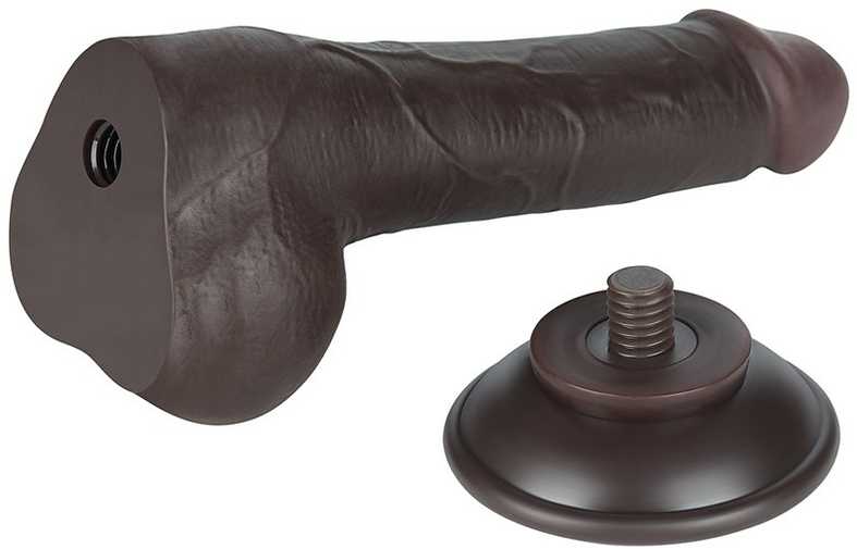 LoveToy 7.5'' slankiojančios odos dvisluoksnis diržas, juodas