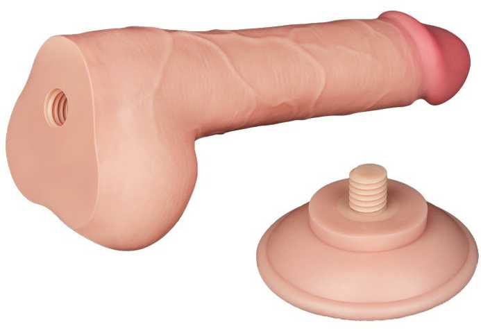 LoveToy 7,5 colio slankiojančios odos dvisluoksnis Dong minkštimas