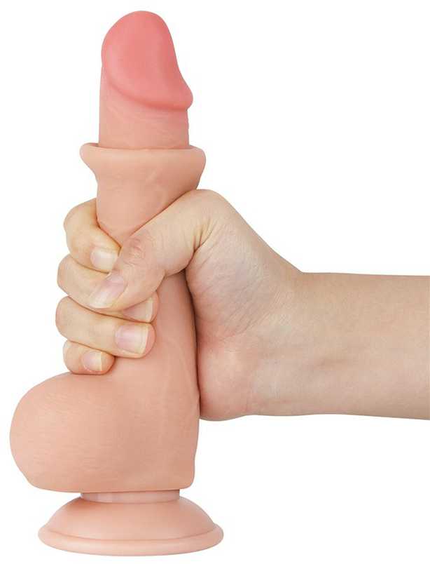 LoveToy 7,5 colio slankiojančios odos dvisluoksnis Dong minkštimas