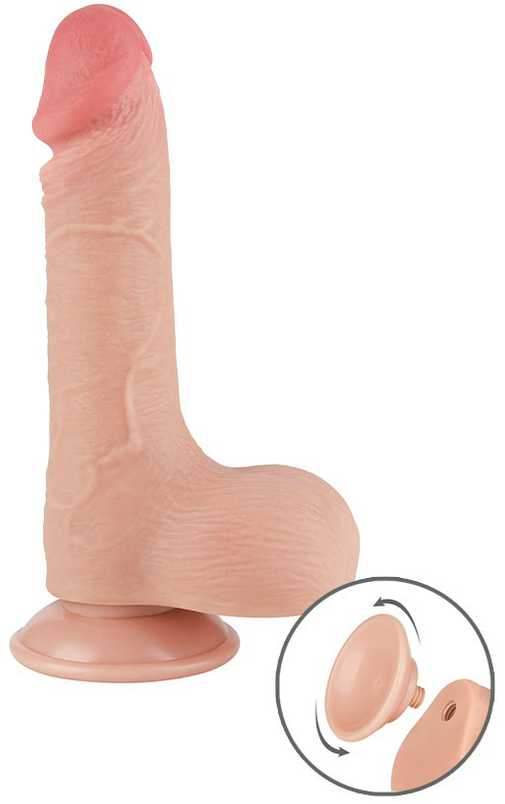 LoveToy 7,5 colio slankiojančios odos dvisluoksnis Dong minkštimas