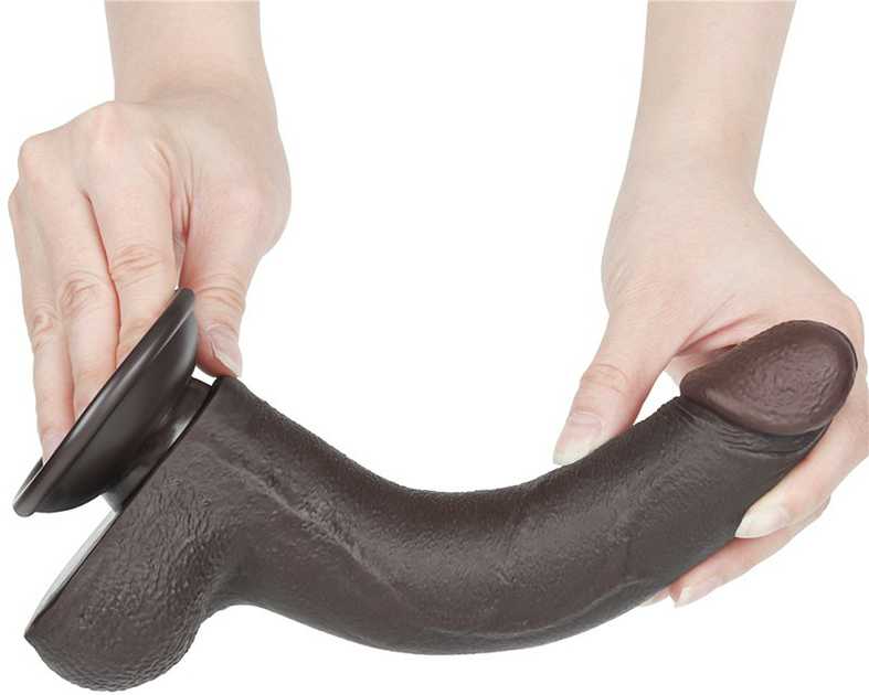 LOVETOY 8.5'' Sliding Skin Dual Layer Dong Juodas