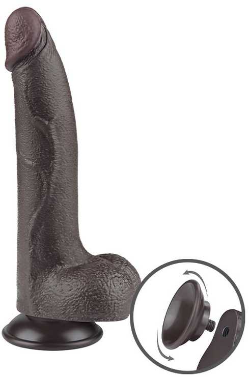 LOVETOY 8.5'' Sliding Skin Dual Layer Dong Juodas