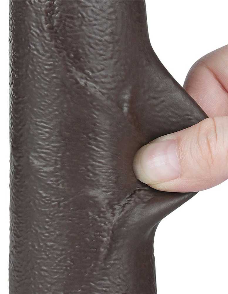 LOVETOY 8.5'' Sliding Skin Dual Layer Dong Juodas