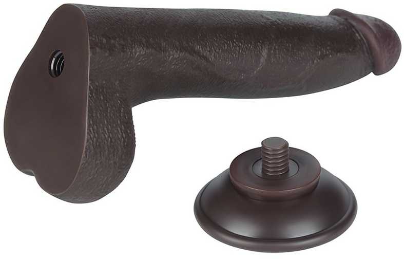 LOVETOY 8.5'' Sliding Skin Dual Layer Dong Juodas