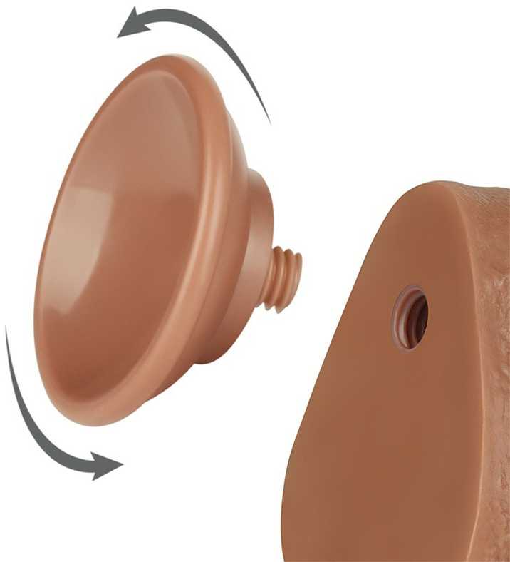 LoveToy 8,5 colio slankiojančios odos dvisluoksnis dongas, rudas