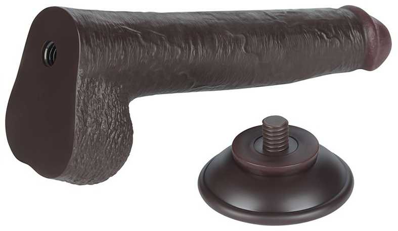 LoveToy 9'' Sliding Skin Dual Layer Dong Juodas