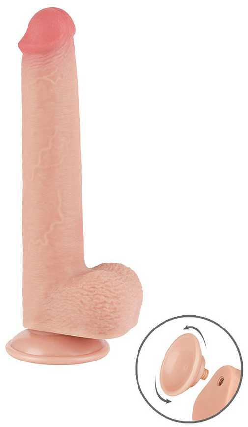 LoveToy 9 colių slankiojančios odos dvisluoksnis Dong minkštimas