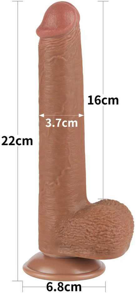 LOVETOY 9'' slankiojančios odos dvisluoksnis drabužis, rudas