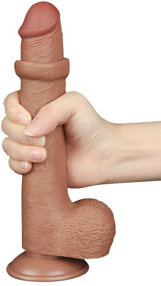 LOVETOY 9'' slankiojančios odos dvisluoksnis drabužis, rudas
