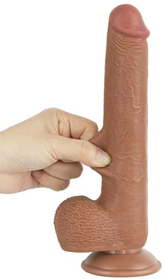 LOVETOY 9'' slankiojančios odos dvisluoksnis drabužis, rudas
