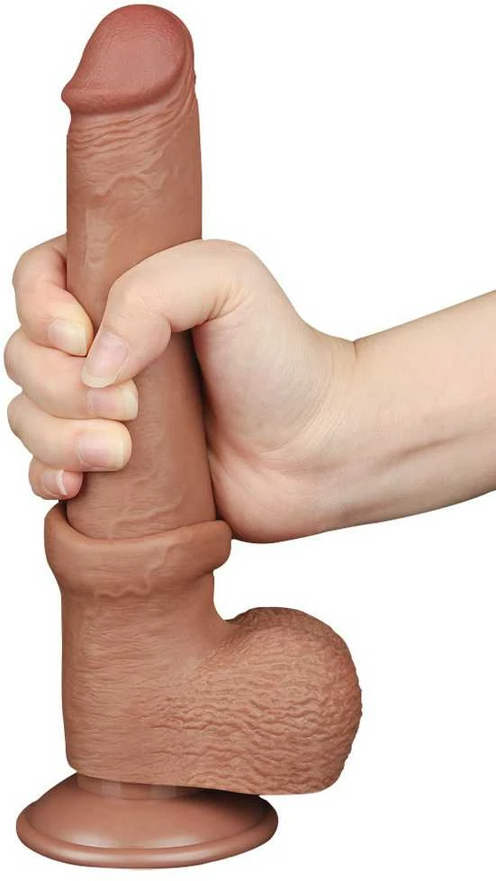 LOVETOY 9'' slankiojančios odos dvisluoksnis drabužis, rudas