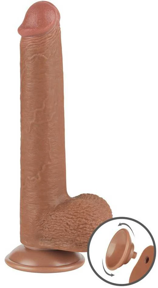 LOVETOY 9'' slankiojančios odos dvisluoksnis drabužis, rudas