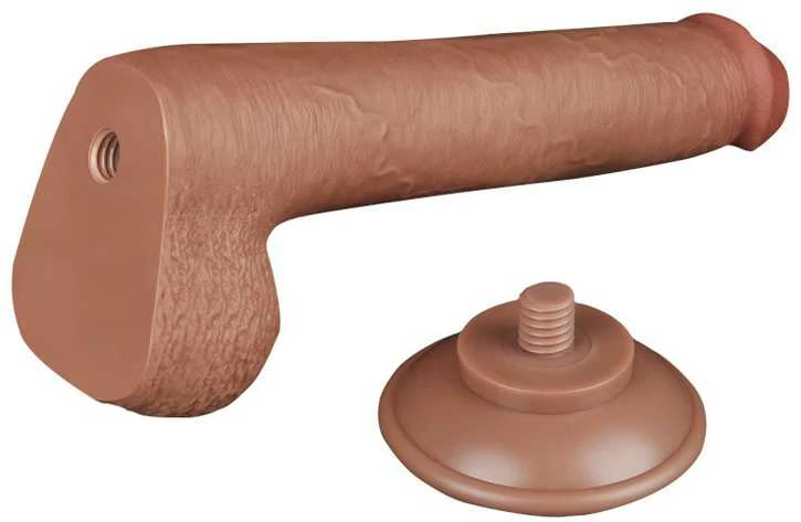 LOVETOY 9'' slankiojančios odos dvisluoksnis drabužis, rudas
