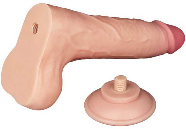 LoveToy 8,5 colio slankiojančios odos dvisluoksnis Dong minkštimas