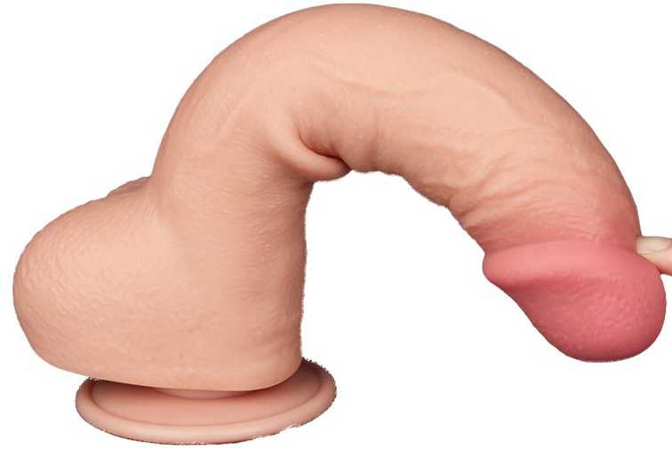LoveToy 9,5 colio slankiojančios odos dvisluoksnis Dong minkštimas