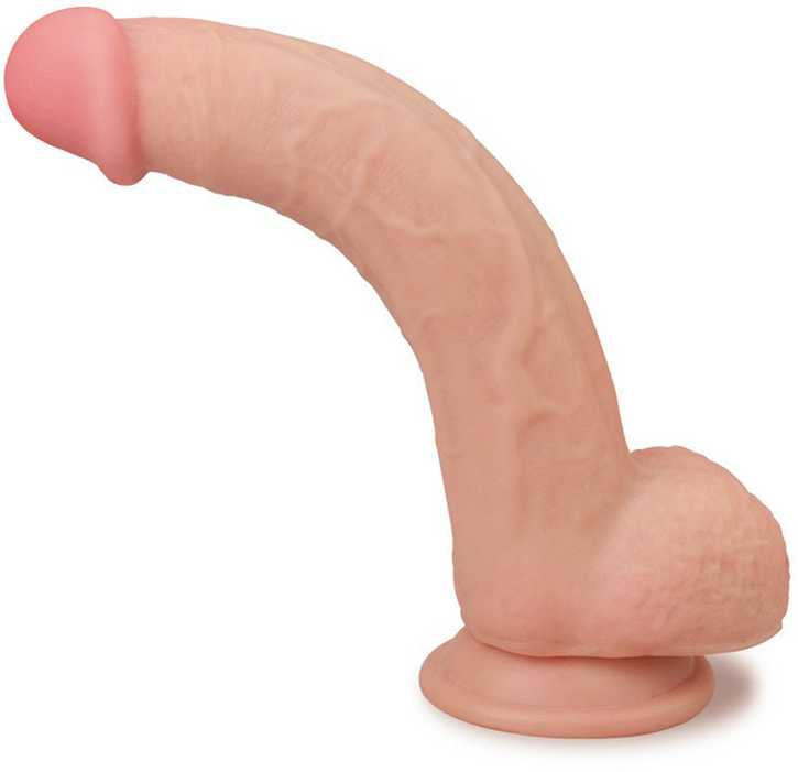 LoveToy 9,5 colio slankiojančios odos dvigubo sluoksnio dildo