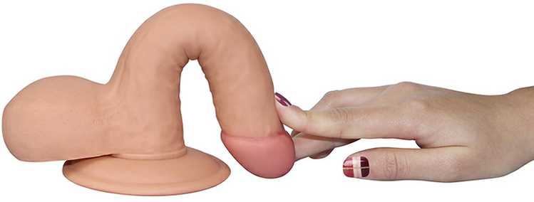 Lovetoy Dildo tikroviškas siurbtukas, gyslas 18 cm