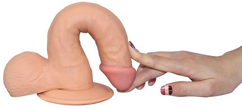 „Lovetoy“ kūno spalvos dildo, tikroviško penio išvaizdos, 20 cm