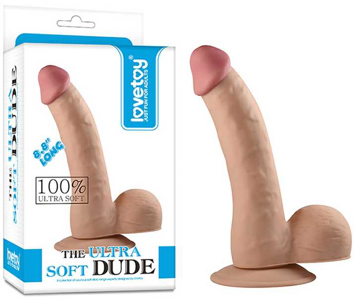 „Lovetoy“ kūno spalvos dildo, tikroviško penio išvaizdos, 20 cm