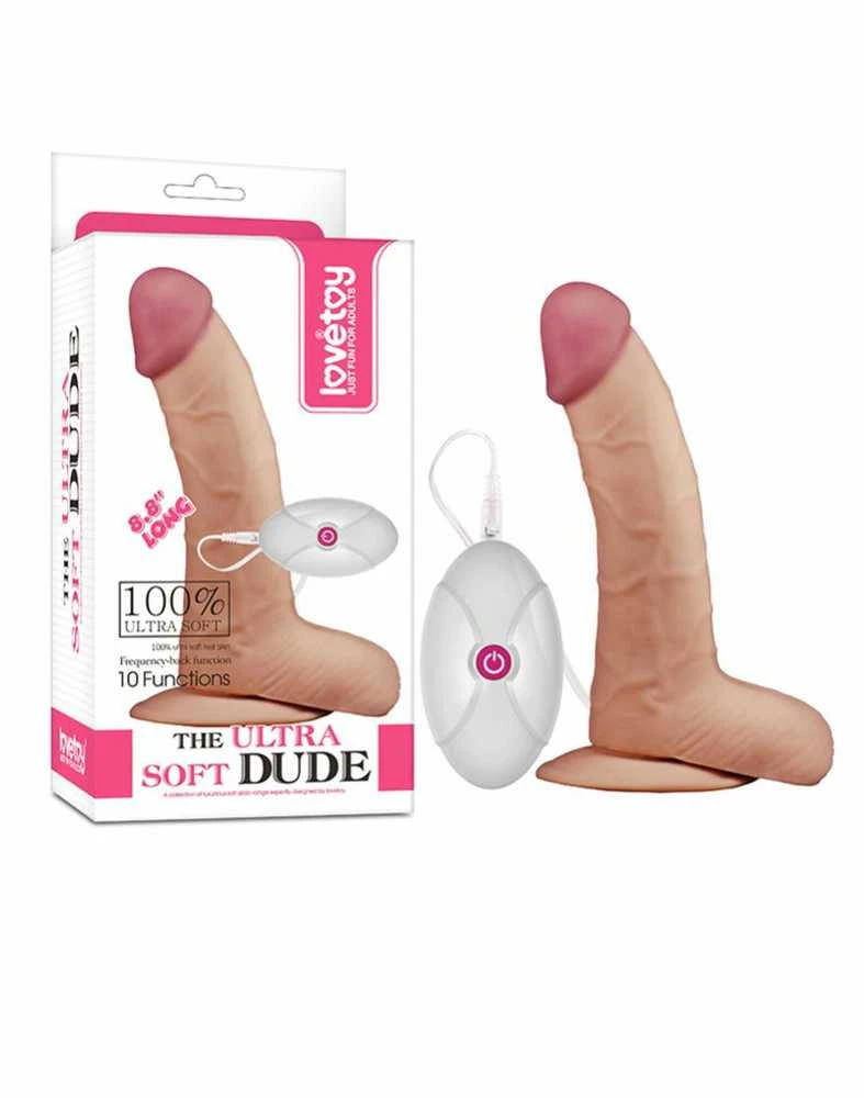 LoveToy 8,8 colio „Ultra Soft Dude“ vibruojantis žaislas