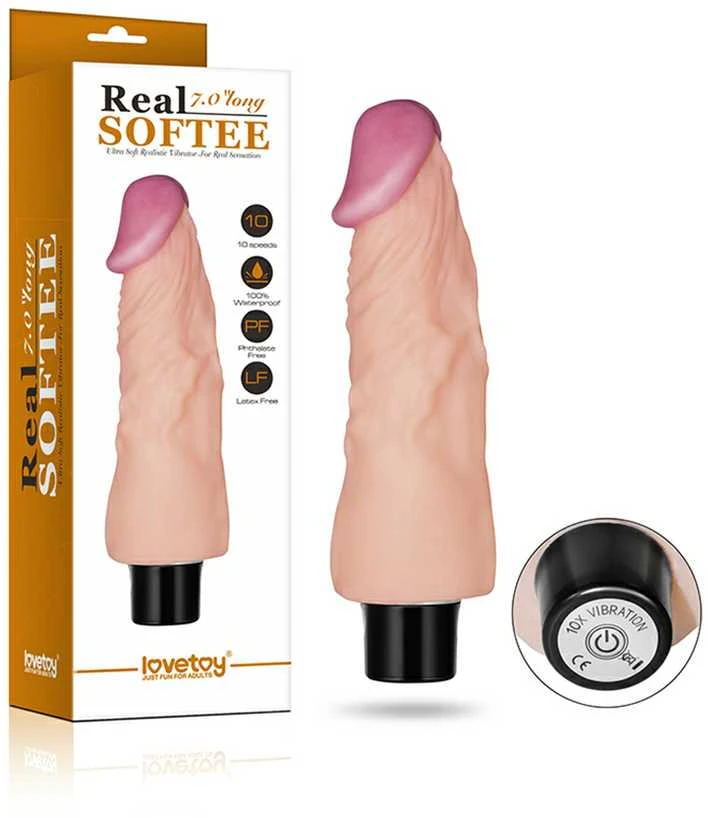LOVETOY Reel Softee Vibrator Flesh 7"