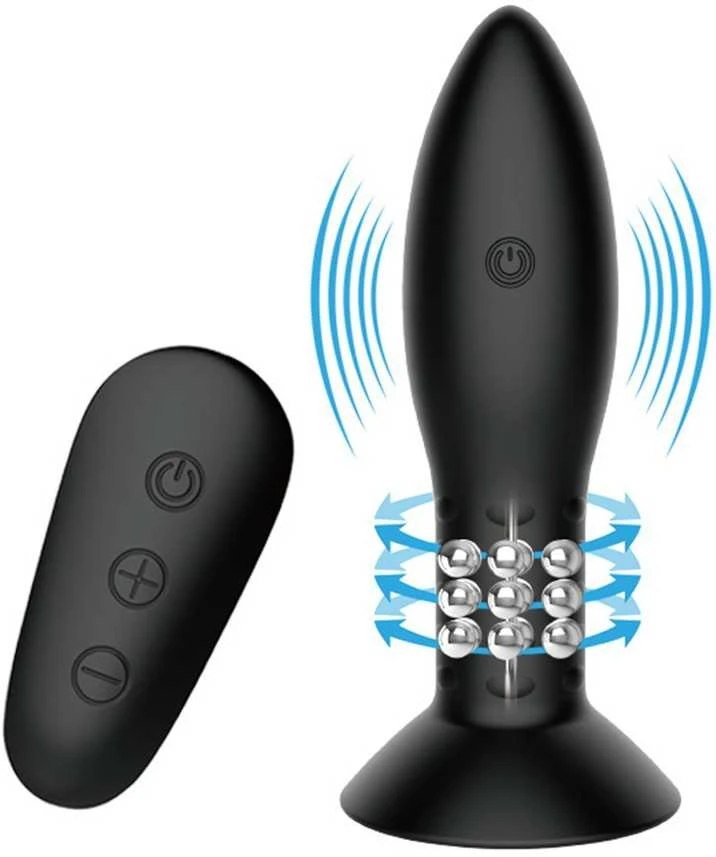 LYBAILE MR Play RC vibruojantis užpakalinis kištukas Juodas