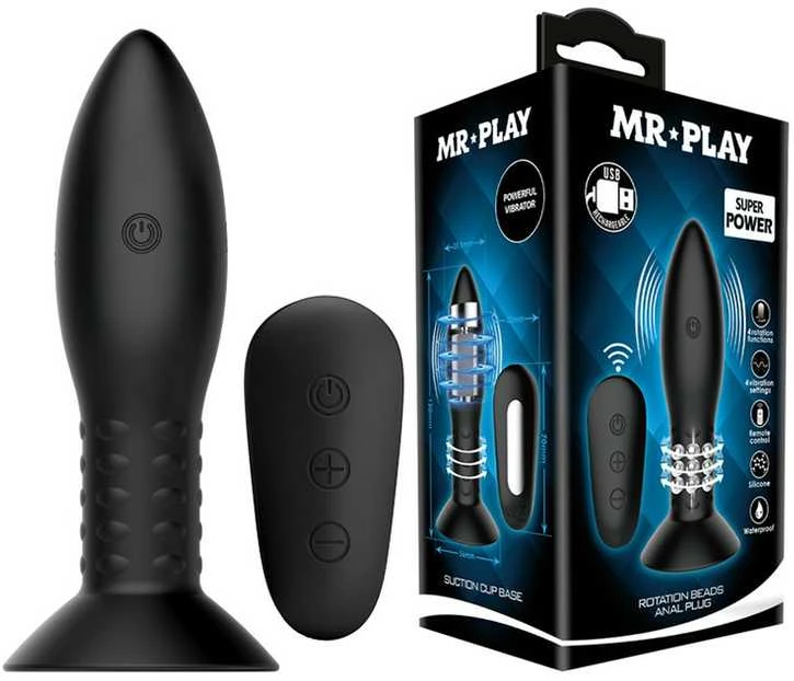 LYBAILE MR Play RC vibruojantis užpakalinis kištukas Juodas