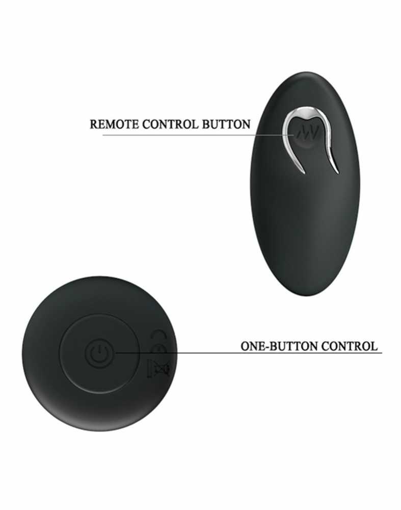 „Mr Play Mini“ vibruojantis analinis kaištis peniui su nuotolinio valdymo pultu, 12 cm