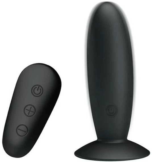 LYBAILE MR Play itin sklandžiai vibruojantis užpakalio kištukas Juodas