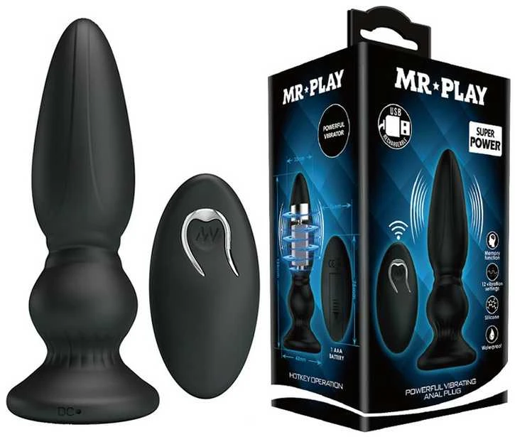 Mr Play Strong analinis kamštis su pulteliu