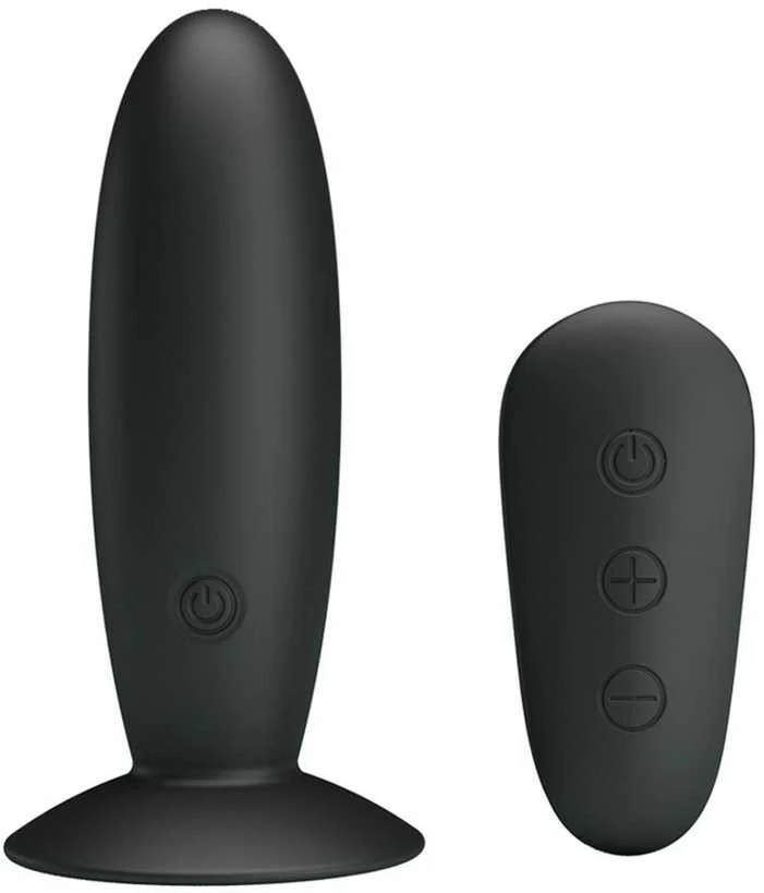 LYBAILE MR Play itin sklandžiai vibruojantis užpakalio kištukas Juodas