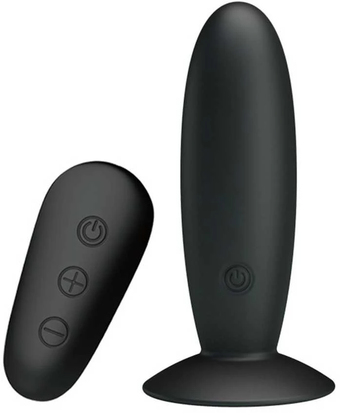 LYBAILE MR Play itin sklandžiai vibruojantis užpakalio kištukas Juodas