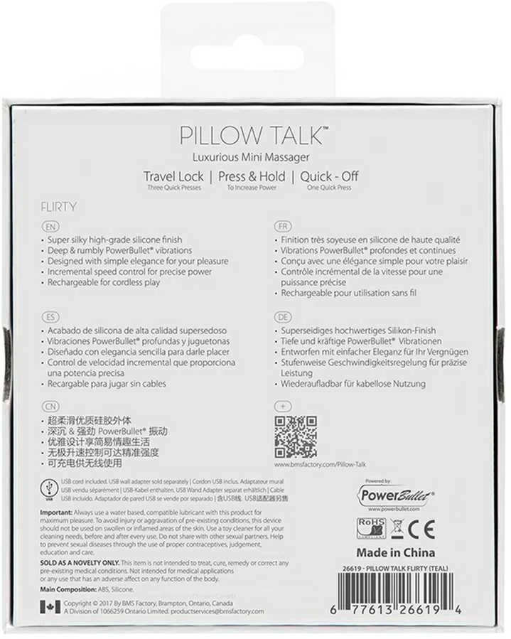 Pillow Talk Pagalvės pokalbis – Flirty Bullet Vibrator Real