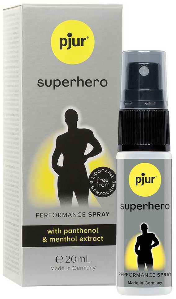 Pjur Superhero Performance Spray Purškiklis vyrams atidedantis ejakuliaciją (20 ml)