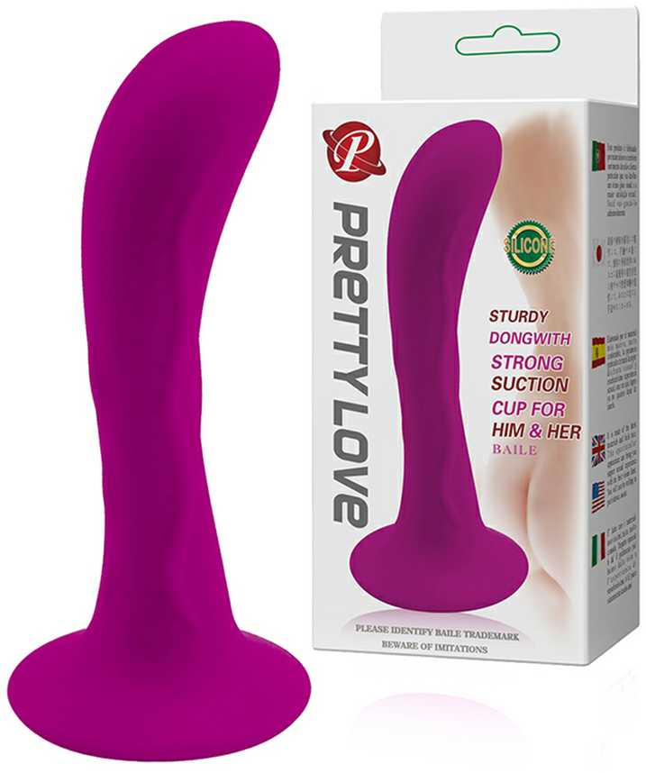Pretty Love Silikoninis analinis kištukas su siurbtuku, unisex kamščiu