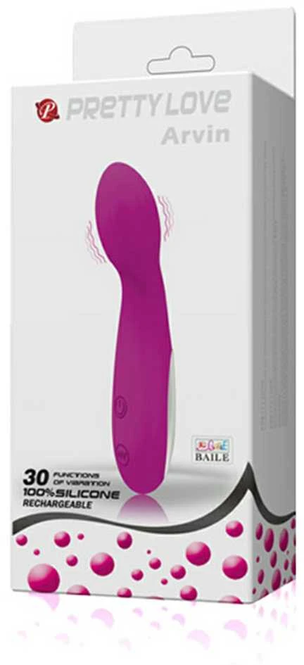 Pretty Love Strong, diskretiškas g taško vibratorius, 30 režimų, 14 cm, USB