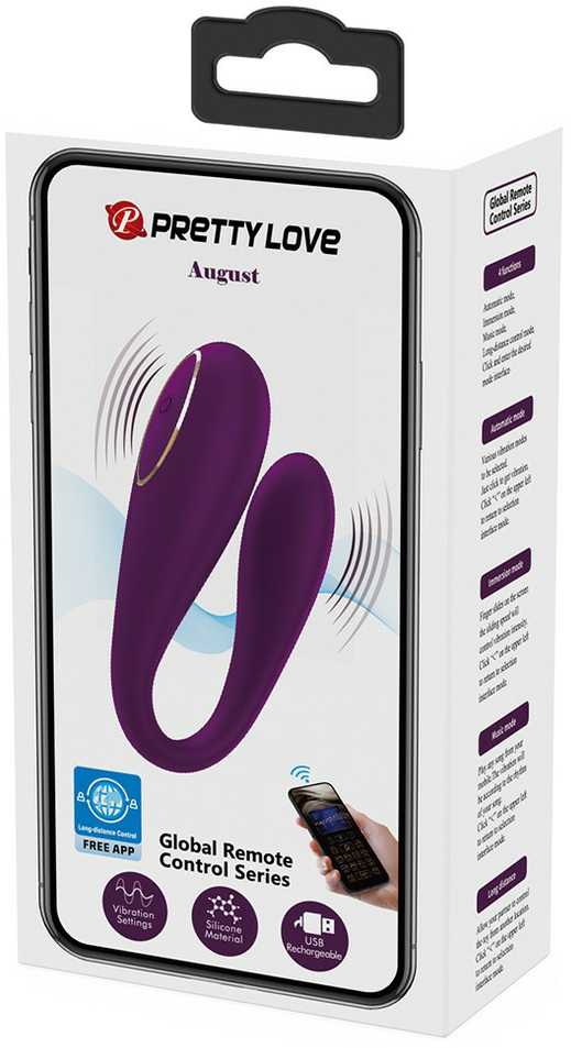 PRETTY LOVE C-TYPE PRETTY LOVE – rugpjūčio mėn., „Mobile APP“ tolimojo nuotolio valdymas, 12 vibracijos funkcijų, ABS silikonas, įkraunamas USB