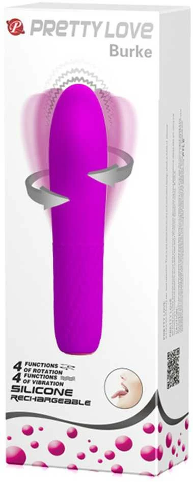 Pretty Love Classic vibratorius, vibracijos, sukimai, 2x4 režimai, 16cm