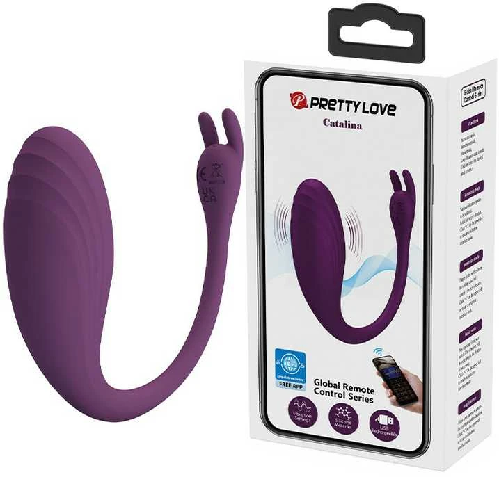 Pretty Love Led PRETTY LOVE – CATALINA VIBRATOR APP NUOTOLINIO VALDYMO PULTAS PURPURINE
