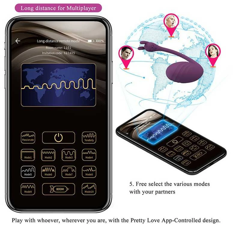 Pretty Love Led PRETTY LOVE – CATALINA VIBRATOR APP NUOTOLINIO VALDYMO PULTAS PURPURINE