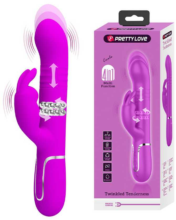 Pretty Love Flirtation PRETTY LOVE - COALE TRIUŠIO VIBRUOJAMAS PERLAI VIOLETINIS