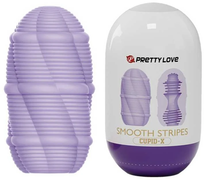 Pretty Love Male „Pretty Love“ – švelnūs dryžuoti kupidono masturbatoriaus kiaušinis