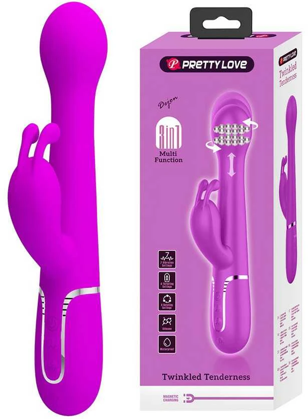 Pretty Love Flirtation PRETTY LOVE - DEJON TRIUŠIO VIBRUOTAS 3 IN 1 DAUGIAFUNKCIS VIOLETINIS