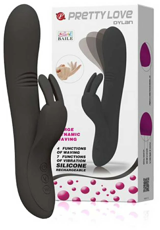 „Pretty Love Rabbit“ vibratorius, linktelis į g tašką su masažuokliu