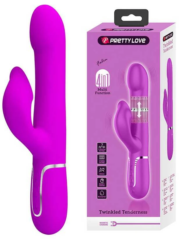 Pretty Love Flirtation PRETTY LOVE - TRIUŠIO VIBRUOTAS PERLAI VIOLETINIS