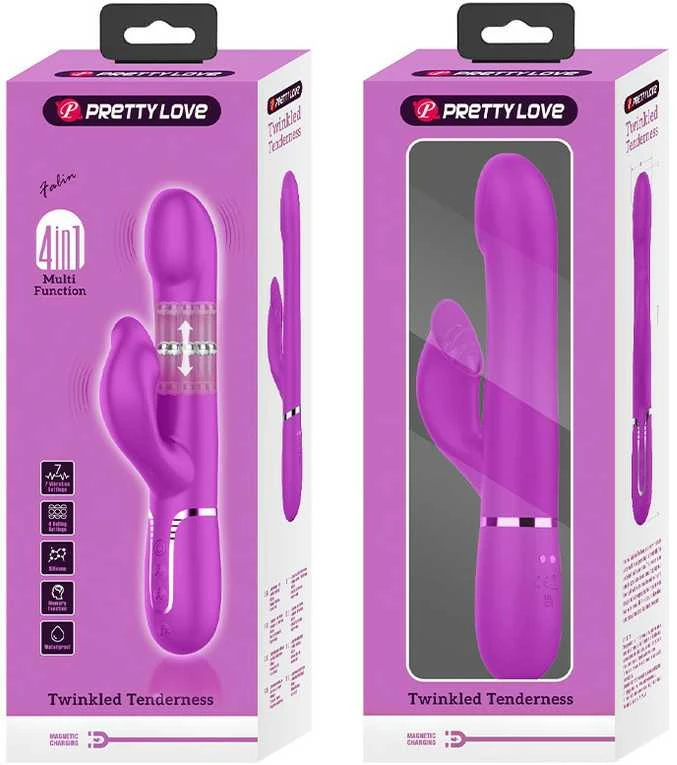 Pretty Love Flirtation PRETTY LOVE - TRIUŠIO VIBRUOTAS PERLAI VIOLETINIS