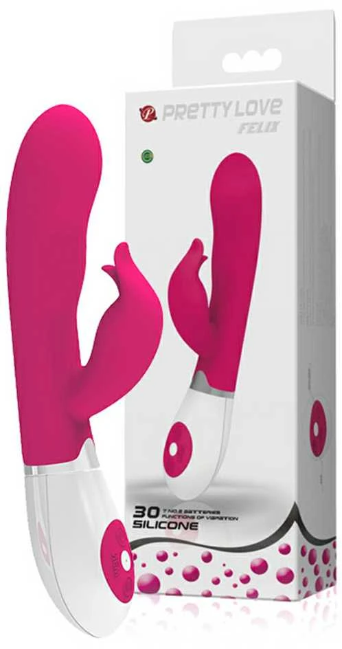 LYBAILE Pretty Love Felix-Silicone Vibrator, 30 fun. vibr. Rožinė